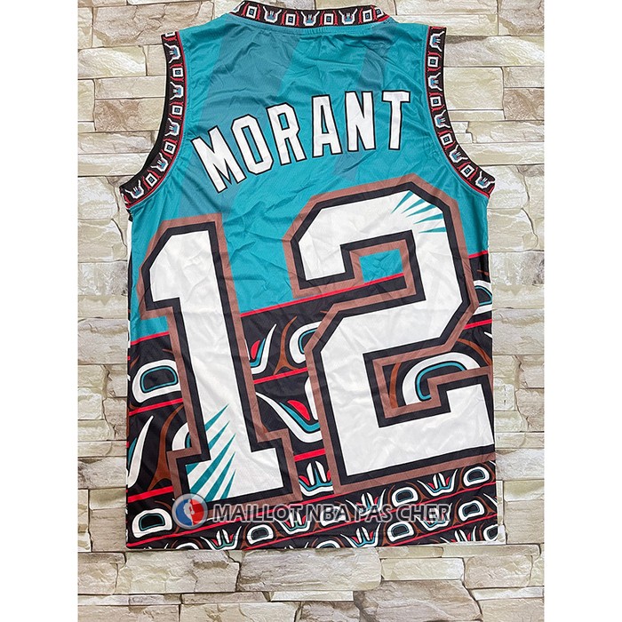 Maillot Memphis Grizzlies Ja Morant NO 12 Mitchell & Ness Big Face Vert